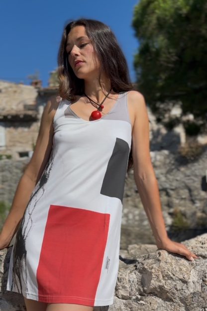 SLEEVELESS FLARED-CUT DRESS FRIVOLITÉ - Image 3