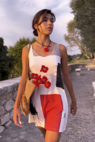 SLEEVELESS FLARED-CUT DRESS FRIVOLITÉ