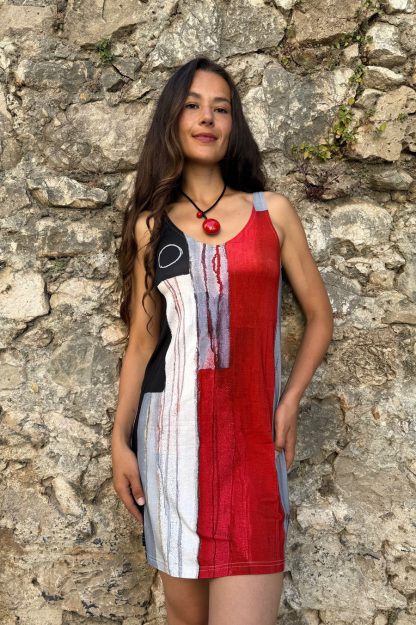 ROBE DÉBARDEUR ÉVASÉE ONDULATIONS