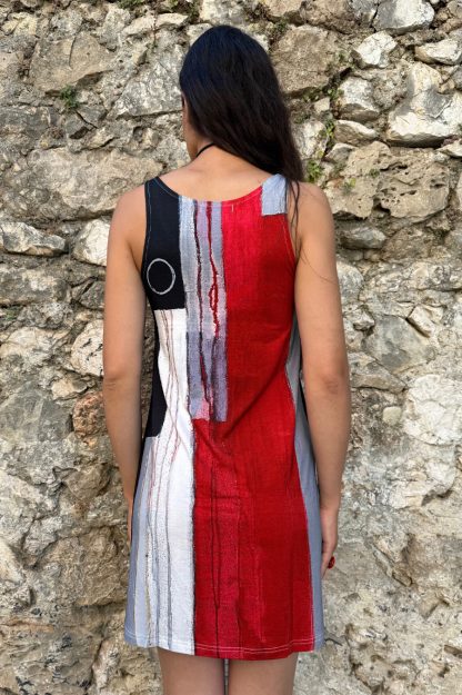 ROBE DÉBARDEUR ÉVASÉE ONDULATIONS – Image 3