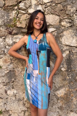 ROBE DÉBARDEUR TURQUOISE
