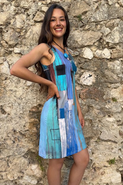 ROBE DÉBARDEUR TURQUOISE – Image 2