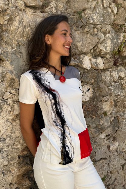 SHORT SLEEVED FLARED-CUT T-SHIRT FRIVOLITE - Image 2