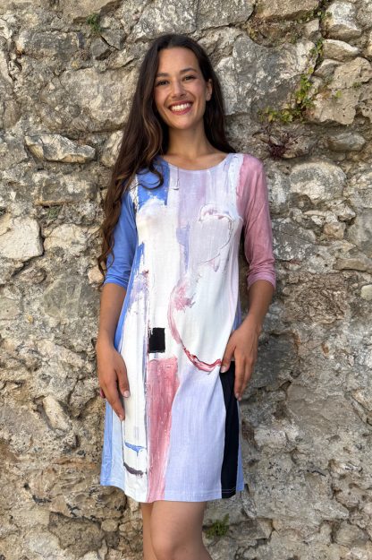 ROBE MANCHES 3/4 PASTEL