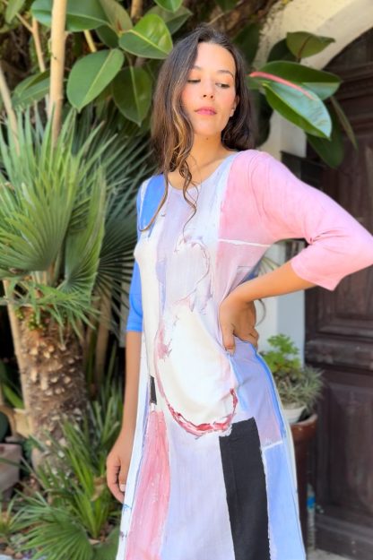 ROBE MANCHES 3/4 PASTEL – Image 4