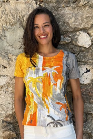 T-SHIRT ÉVASÉ MANCHES COURTES COCOTIERS