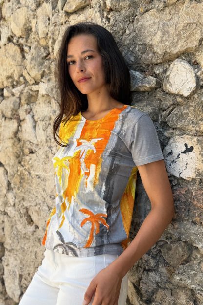 T-SHIRT ÉVASÉ MANCHES COURTES COCOTIERS – Image 2