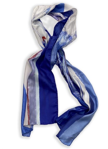 SILK TWILL SCARF  AZUR (Copie)