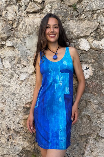 ROBE DÉBARDEUR ÉVASÉE AZUR