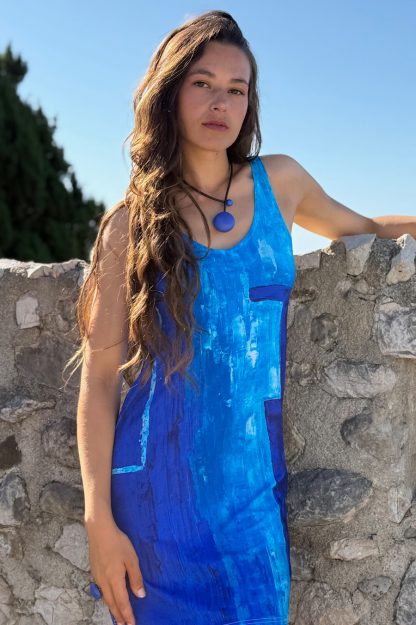 ROBE DÉBARDEUR ÉVASÉE AZUR – Image 4