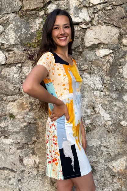 SHORT SLEEVED FLARED-CUT DRESS ÉTÉ INDIEN - Image 2