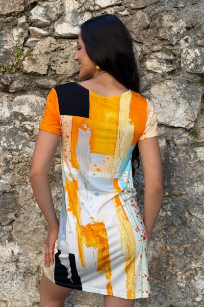 SHORT SLEEVED FLARED-CUT DRESS ÉTÉ INDIEN - Image 3