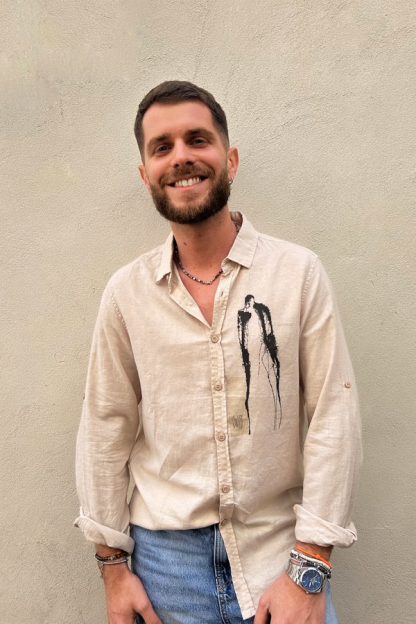 CHEMISE LES MAINS DANS LES POCHES ÉCRU POUR LUI