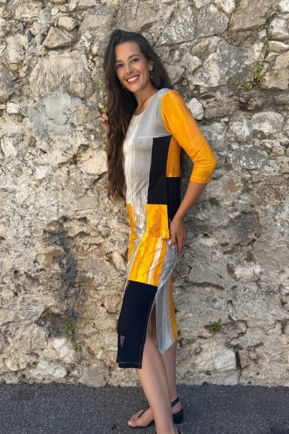 ROBE LONGUE MANCHES 3/4 CHAMPAGNE – Image 2