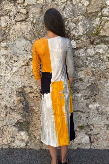 ROBE LONGUE MANCHES 3/4 CHAMPAGNE – Image 3