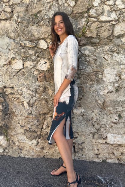 3/4 SLEEVED LONG DRESS NUAGES - Image 2