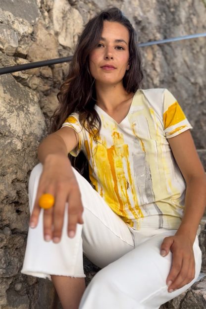 SHORT SLEEVED FLARED-CUT T-SHIRT CLIMATISATION - Image 3