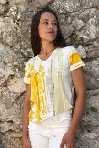 SHORT SLEEVED FLARED-CUT T-SHIRT CLIMATISATION